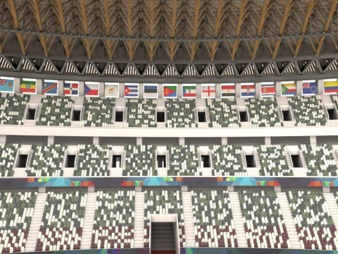 Soccer Stadium 3D Model