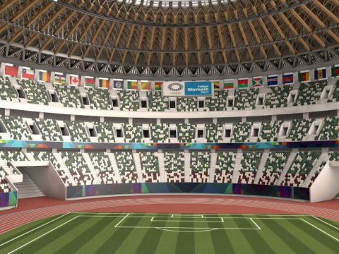 Soccer Stadium 3D Model