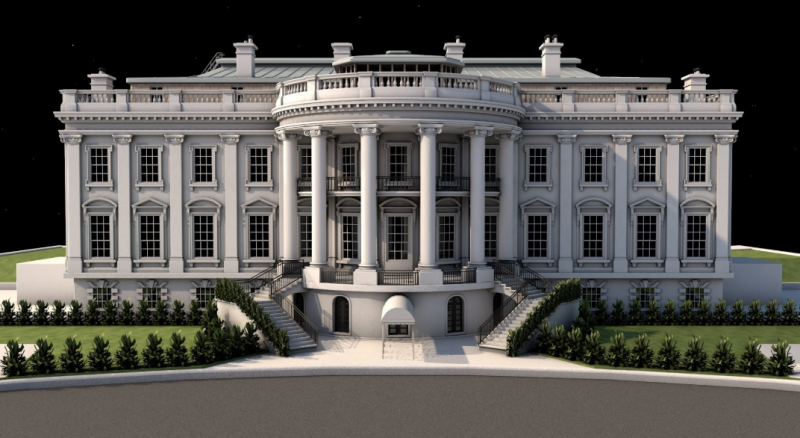 White House 2 Modelo 3D .c4d .max .obj .3ds .fbx .stl .blend 
