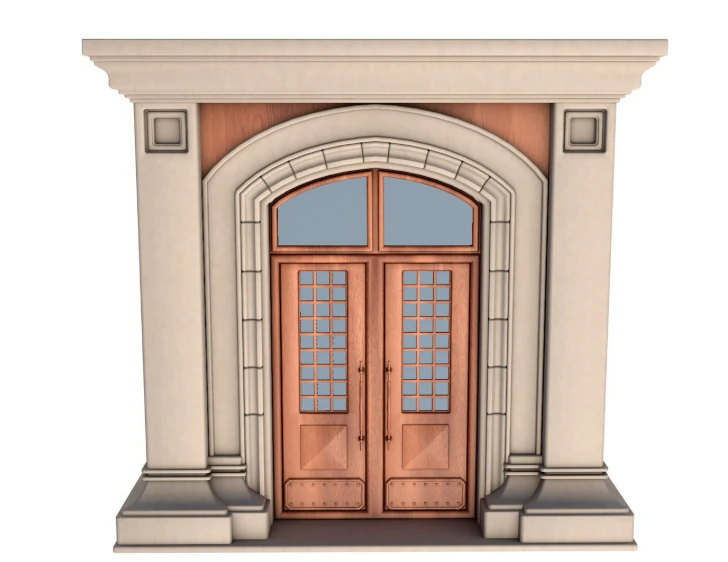 Gothic door 3D Model .c4d .max .obj .3ds .fbx .stl .blend