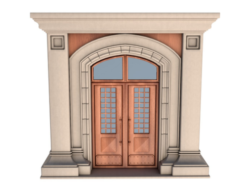 Gothic door Model 3D