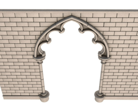 Gothic wall 3D Модель