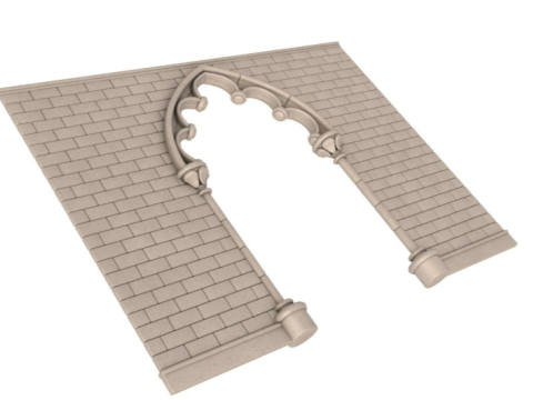 Gothic wall 3D Модель