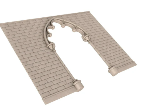 Gothic wall 3D Model