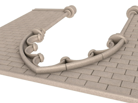Gothic wall 3D Модель