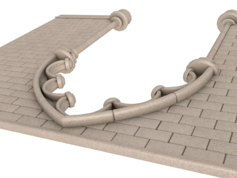Gothic wall 3D Model