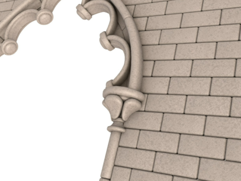 Gothic wall 3D Модель