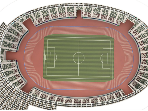 Tokyo National Olympic Stadium Football Field 3D 模型