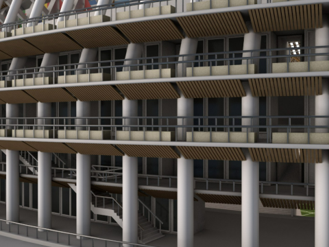 Tokyo National Olympic Stadium Football Field 3D 模型