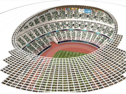Tokyo National Olympic Stadium Football Field 3D 模型