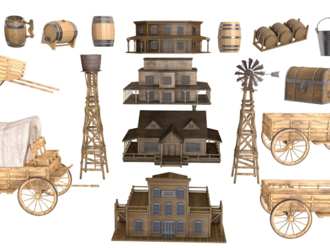 Large Western Collection 3D Model