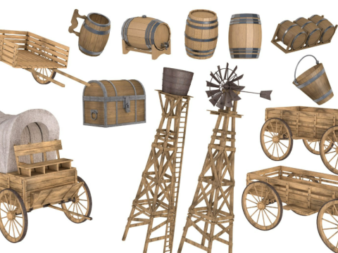 Large Western Collection Modelo 3D