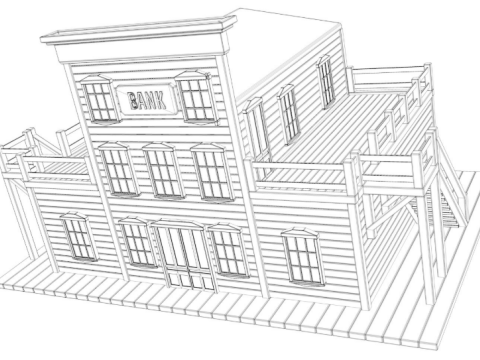 Large Western Collection Modelo 3D