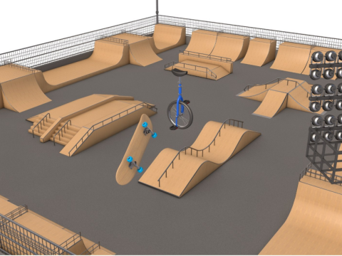 Skate Park 3D Model