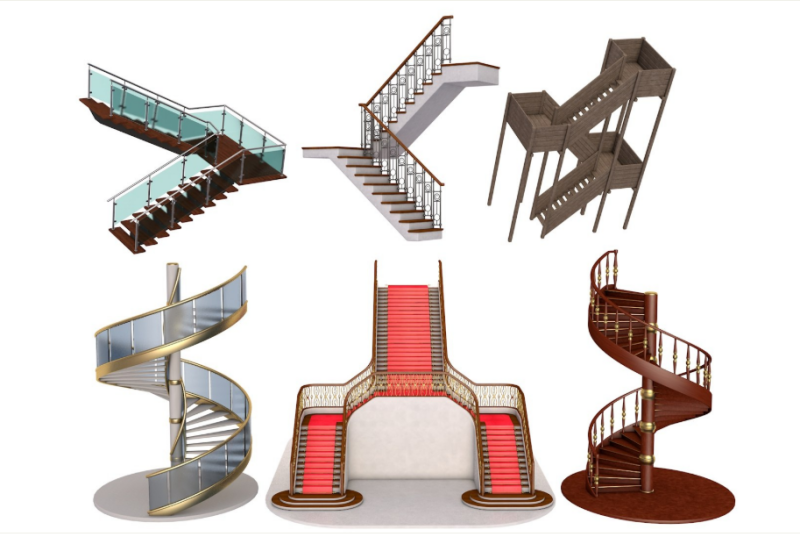 Stairsss 3D Model .c4d .max .obj .3ds .fbx .stl .blend