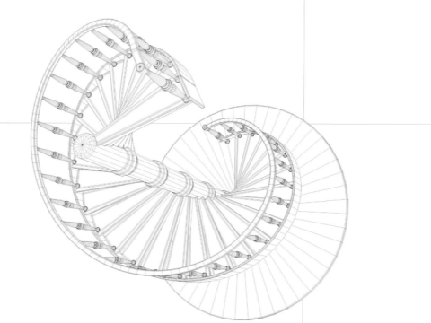 Spiral Stair 3D Model