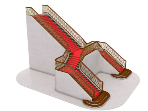 Palace Staircase Model 3D
