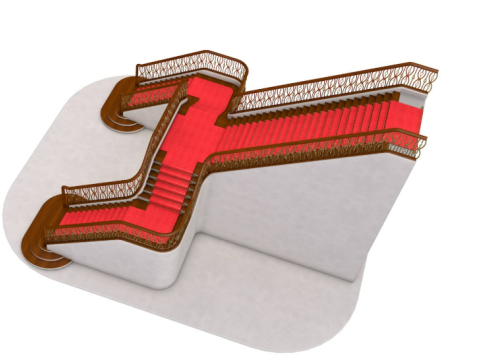 Palace Staircase Model 3D