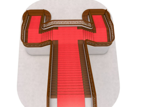 Palace Staircase Model 3D