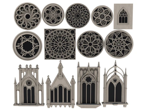 Kolekcja Big Gothic Window Model 3D