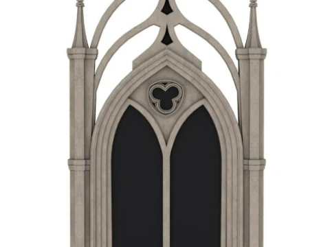 Big Gothic Window collection 3D Model