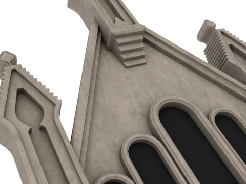 Big Gothic Window collection 3D Model