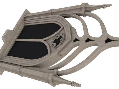 Big Gothic Window collection 3D Model