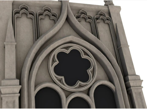 Big Gothic Window collection 3D Model