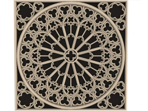 Big Gothic Window collection 3D Model