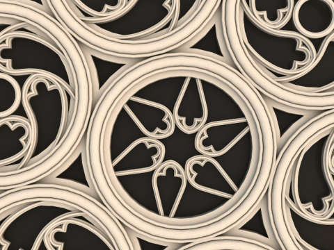 Big Gothic Window collection Modèle 3D