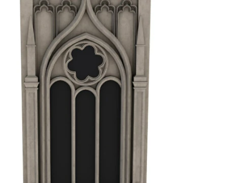 Big Gothic Window collection 3D Model