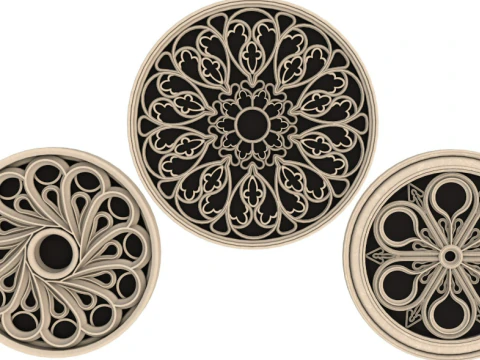 Big Gothic Window collection 3D Model