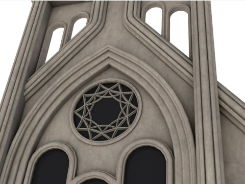 Big Gothic Window collection Modèle 3D