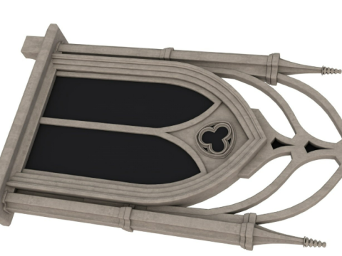 Big Gothic Window collection Modèle 3D