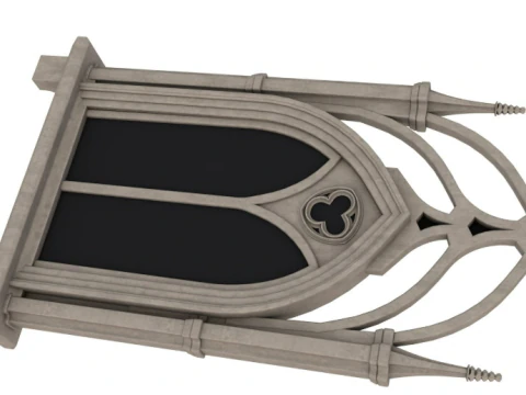 Big Gothic Window collection 3D Model