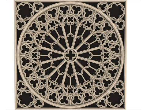 Big Gothic Window collection Modèle 3D