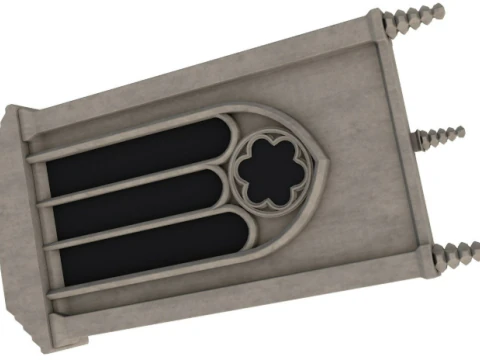 Big Gothic Window collection 3D Model
