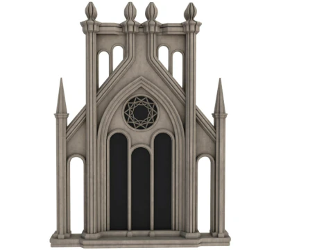 Big Gothic Window collection 3D Model