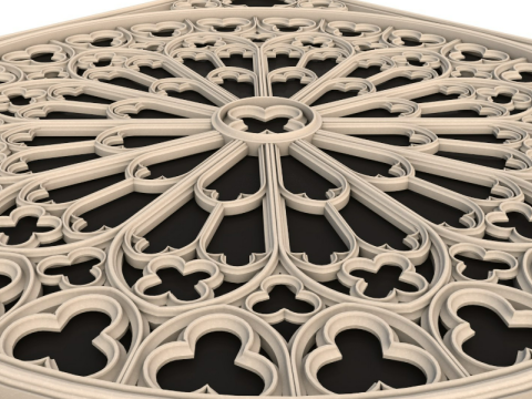 Big Gothic Window collection Modèle 3D