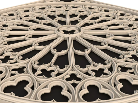 Big Gothic Window collection 3D Model