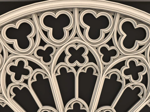 Big Gothic Window collection 3D Model