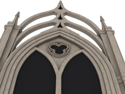 Big Gothic Window collection Modèle 3D