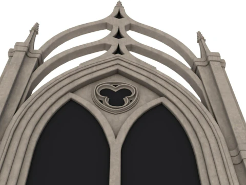 Big Gothic Window collection 3D Model