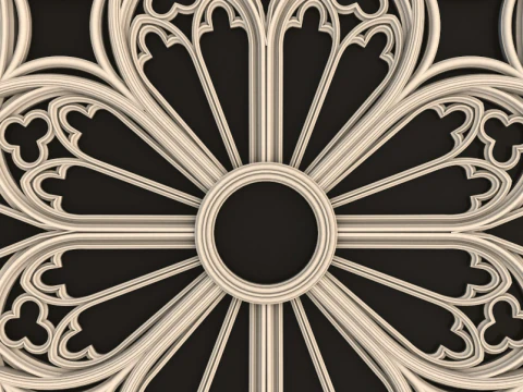 Big Gothic Window collection 3D Model