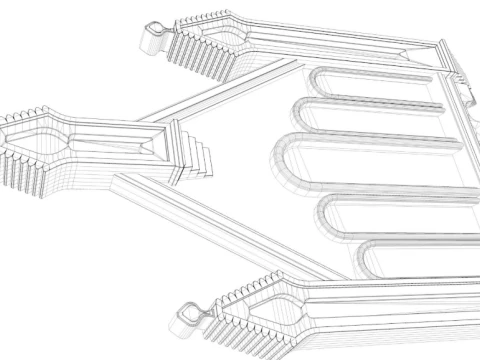 Big Gothic Window collection 3D Model