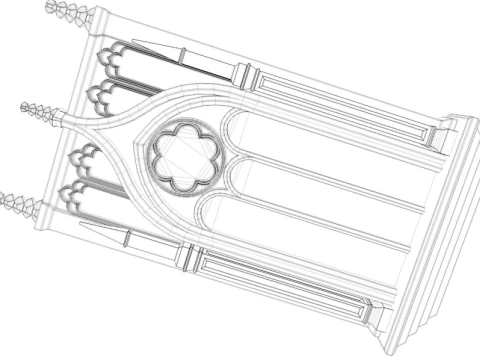 Big Gothic Window collection 3D Model