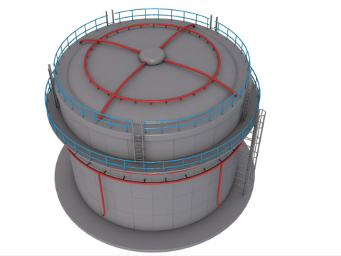 Grain Storage Bins Collection 3Dモデル