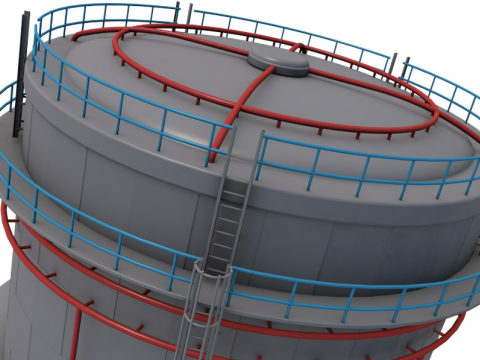 Grain Storage Bins Collection 3Dモデル