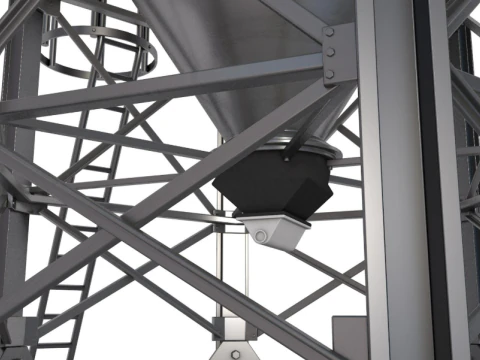 Grain Storage Bins Collection 3D Model