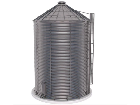 Grain Storage Bins Collection 3D Model